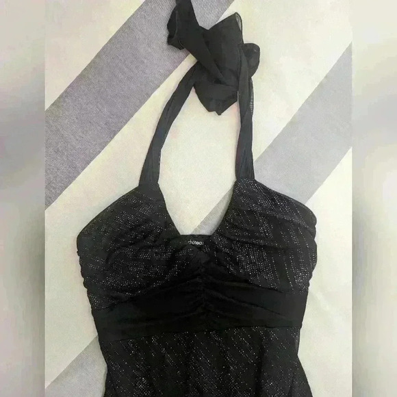 Le Chateau Black Sparkle Halter Dress - size small - Picture 8 of 13